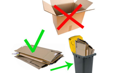 Tri des déchets – Pliage des cartons